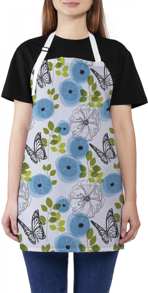 Фартук для кухни «Наброски цветов» | JoyArty