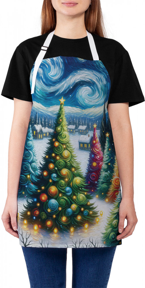 Фартук для кухни «Нарядные елки» | JoyArty
