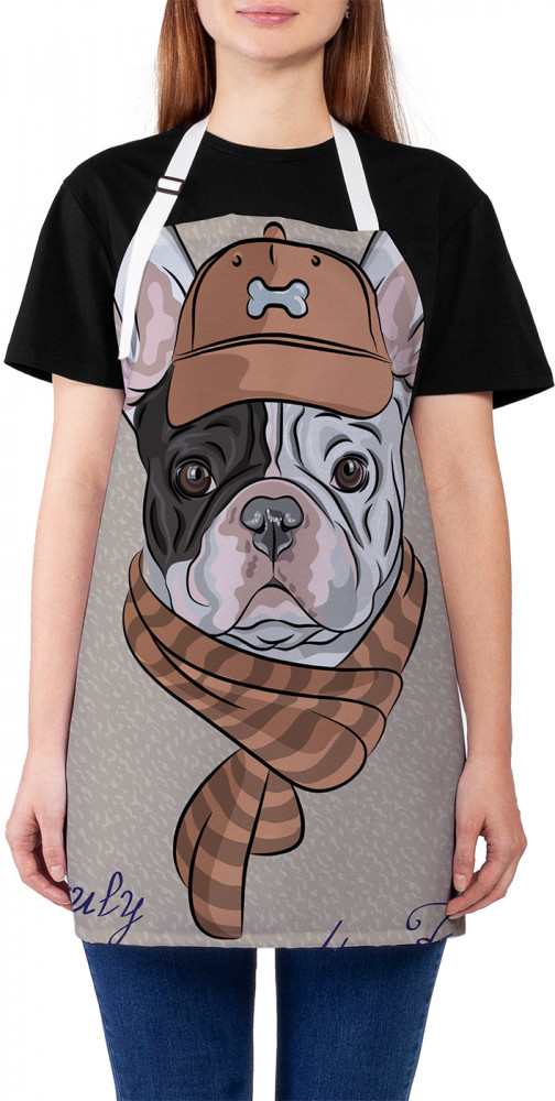 Фартук для кухни «Пес с шарфом» | JoyArty