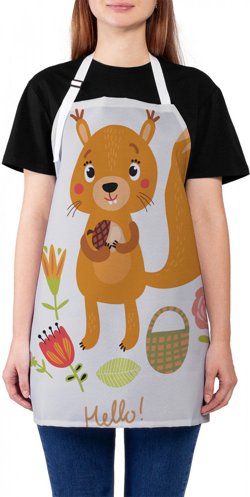Фартук для кухни «Приветливая белка» | JoyArty