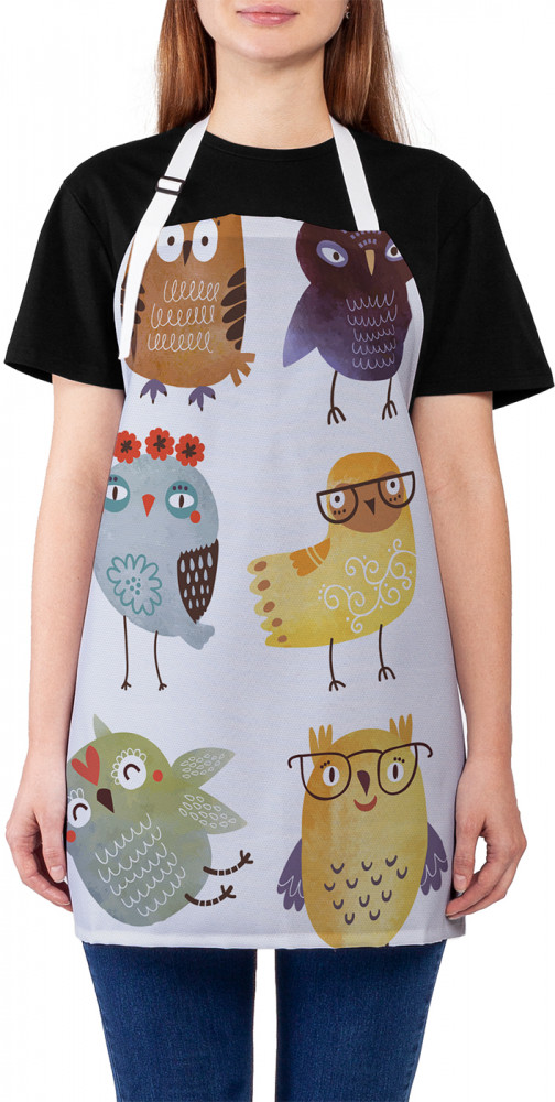 Фартук для кухни «Разные совы» | JoyArty