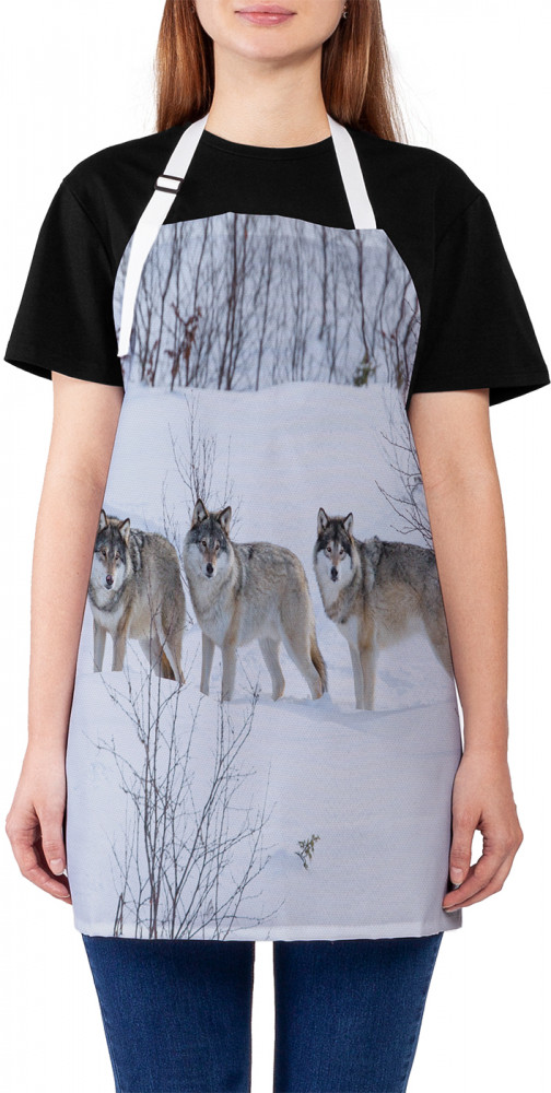 Фартук для кухни «Снежные волки» | JoyArty