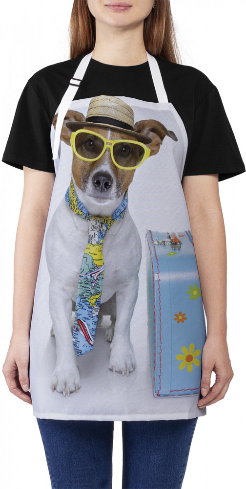 Фартук для кухни «Собака путешественник» | JoyArty
