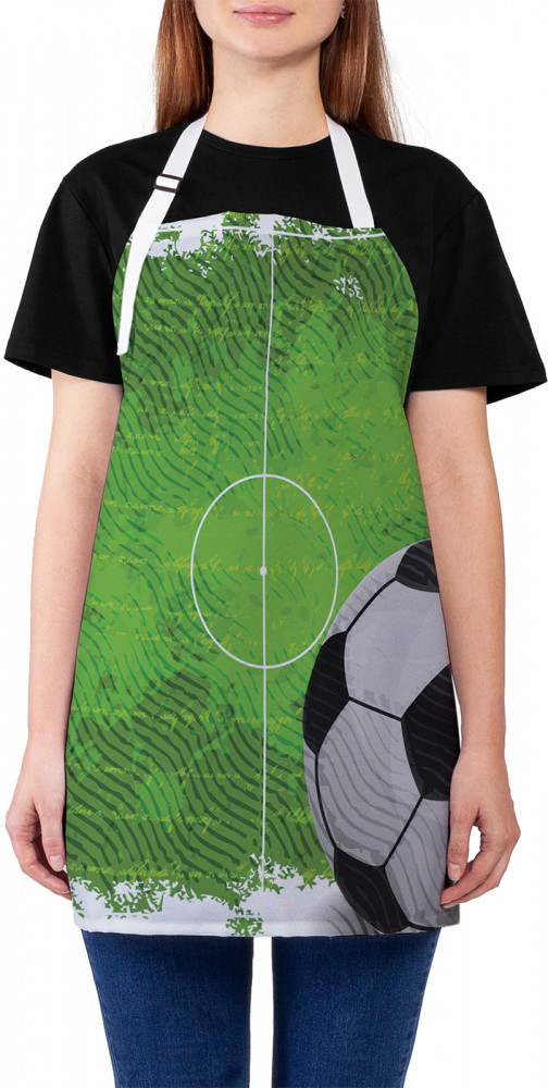 Фартук для кухни «Футбольное поле и мяч» | JoyArty