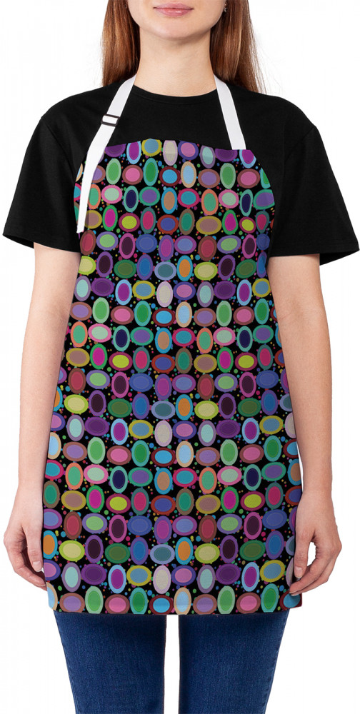 Фартук для кухни «Цветные контурные овалы» | JoyArty