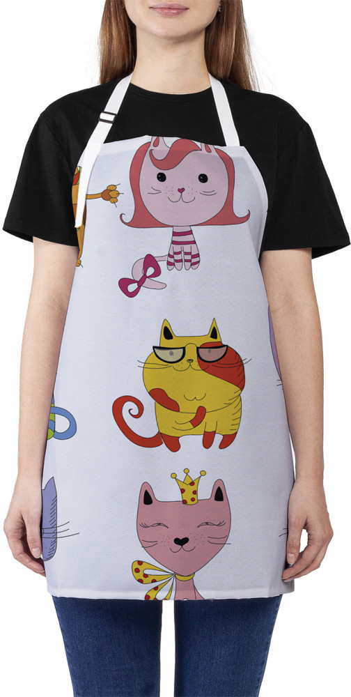 Фартук для кухни «Цветные коты» | JoyArty