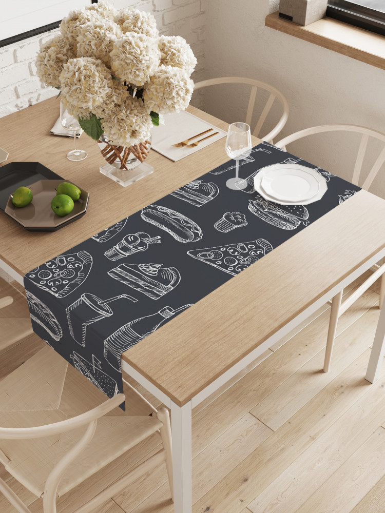 Дорожка для сервировки «Бледный фаст-фуд» | JoyArty