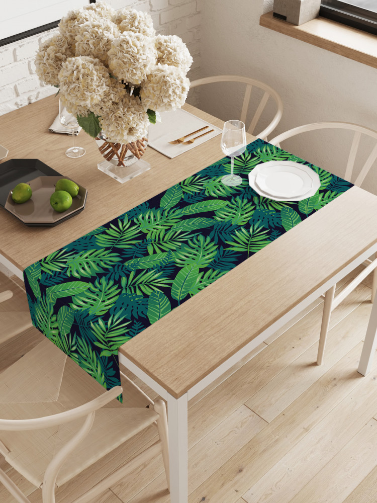 Дорожка для сервировки «Множество экзотических листьев» | JoyArty