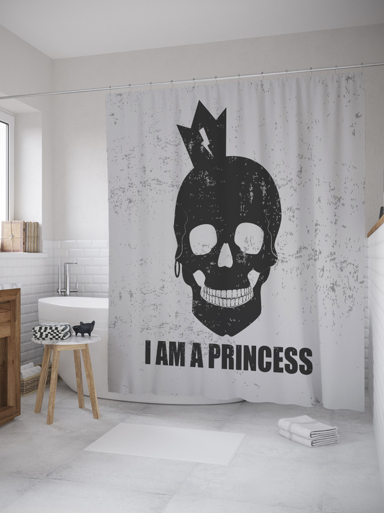 Штора для ванной с водоотталкивающей пропиткой «Готическая принцесса» | JoyArty