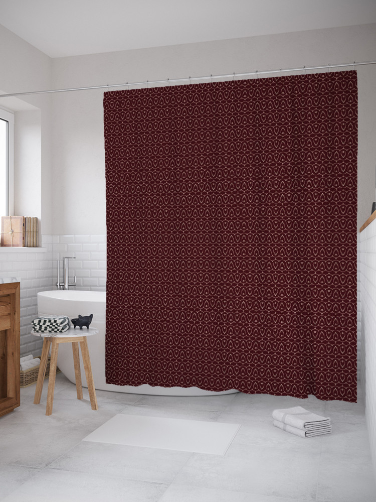 Штора для ванной с водоотталкивающей пропиткой «Мелкий орнамент» | JoyArty