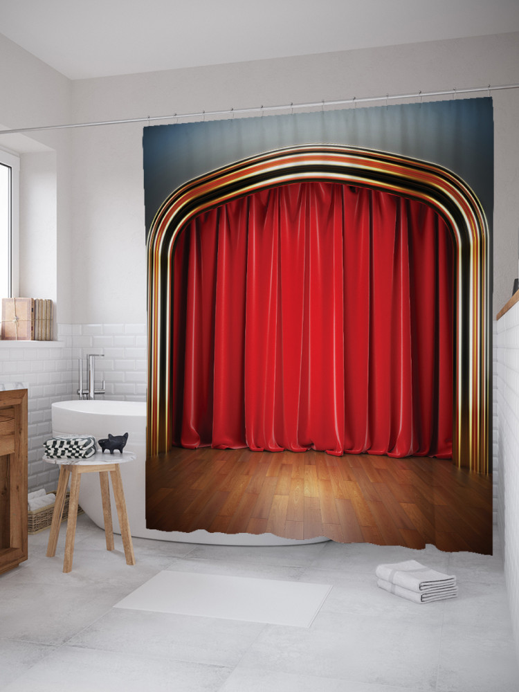 Штора для ванной с водоотталкивающей пропиткой «Перед выступлением» | JoyArty