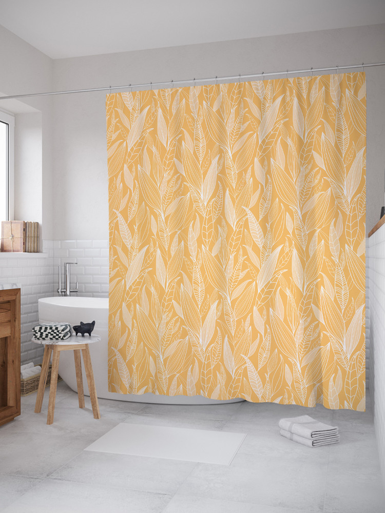 Штора для ванной с водоотталкивающей пропиткой «Пламя природы» | JoyArty