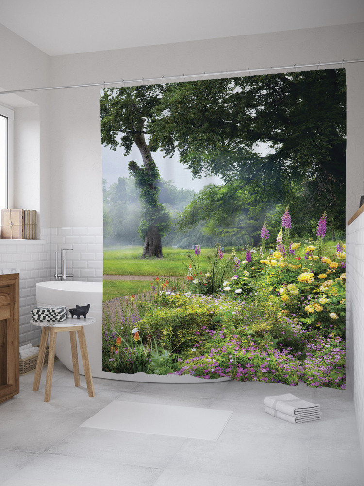 Штора для ванной с водоотталкивающей пропиткой «Тихое утро» | JoyArty