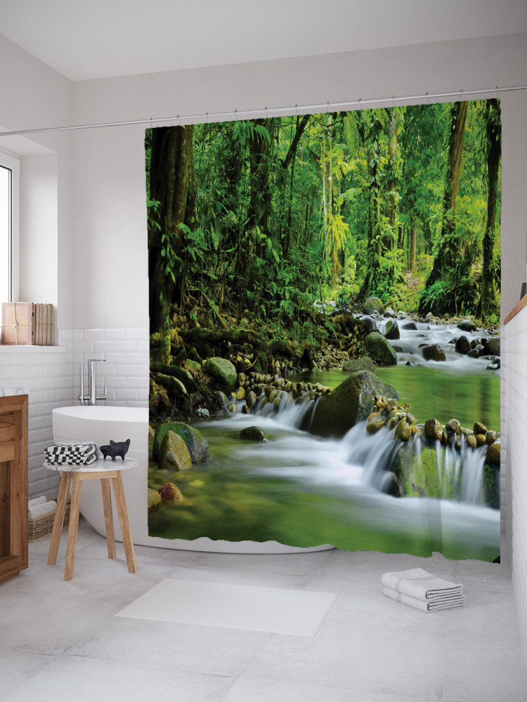 Штора для ванной с водоотталкивающей пропиткой «У приятной реки» | JoyArty