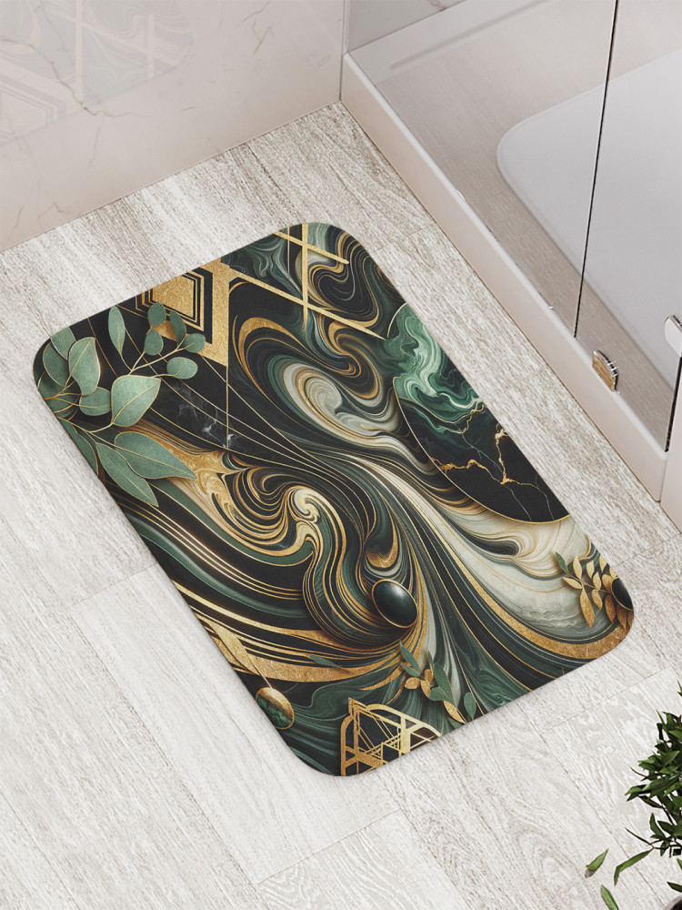 Коврик для ванной комнаты и туалета противоскользящий «Магический мрамор» | JoyArty