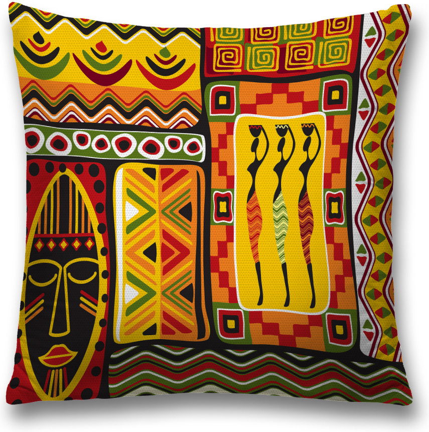 Наволочка декоративная «Африканский этнос» | JoyArty