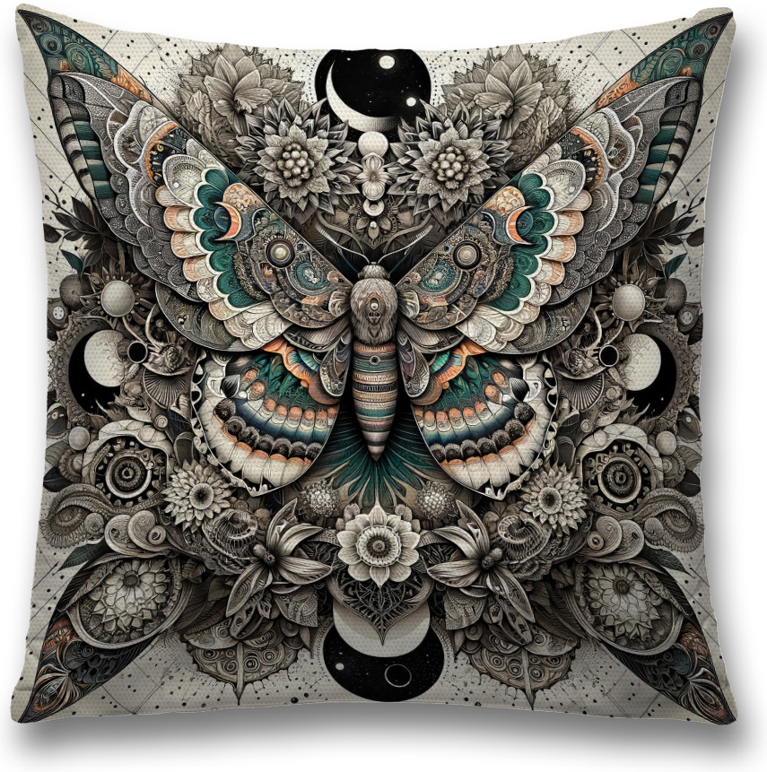 Наволочка декоративная «Бабочка в абстракции» | JoyArty