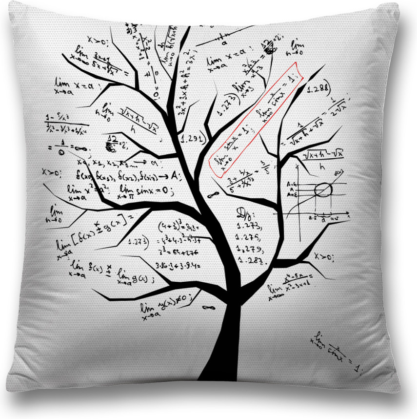 Наволочка декоративная «Дерево формул» | JoyArty