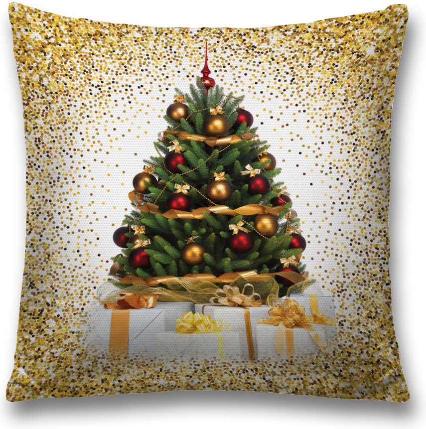 Наволочка декоративная «Ёлка в конфетти» | JoyArty