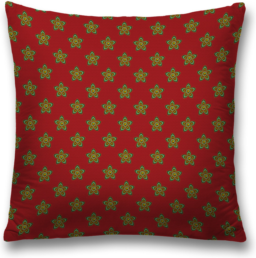 Наволочка декоративная «Звезды на красном фоне» | JoyArty