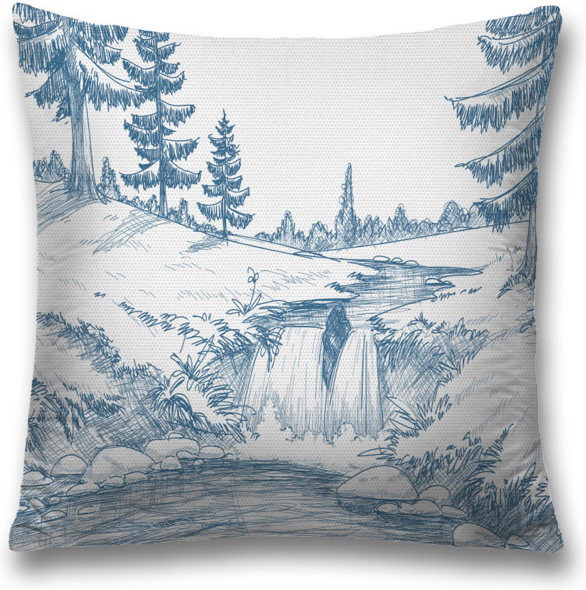 Наволочка декоративная «Зимний пейзаж» | JoyArty
