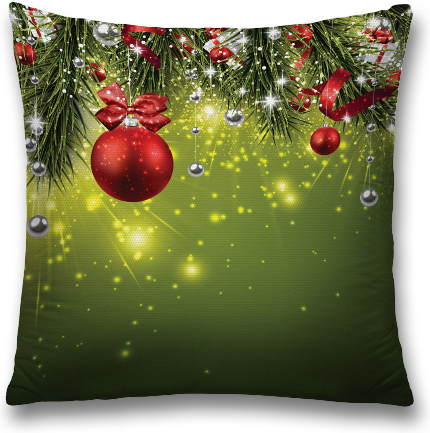 Наволочка декоративная «Искрящаяся новогодняя елка» | JoyArty