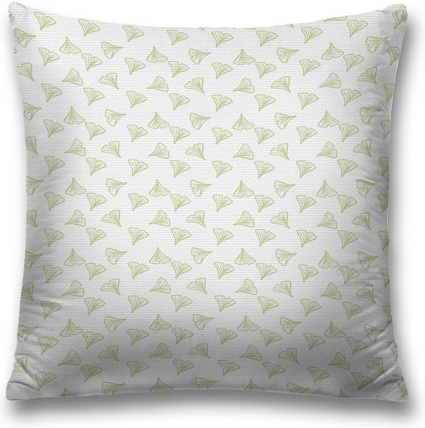 Наволочка декоративная «Контурные листья Гинкго Билоба» | JoyArty