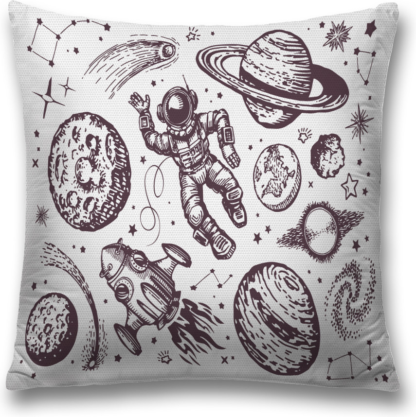 Наволочка декоративная «Космический рисунок» | JoyArty
