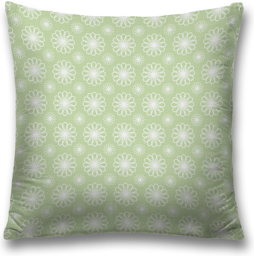 Наволочка декоративная «Круги на мятном фоне» | JoyArty