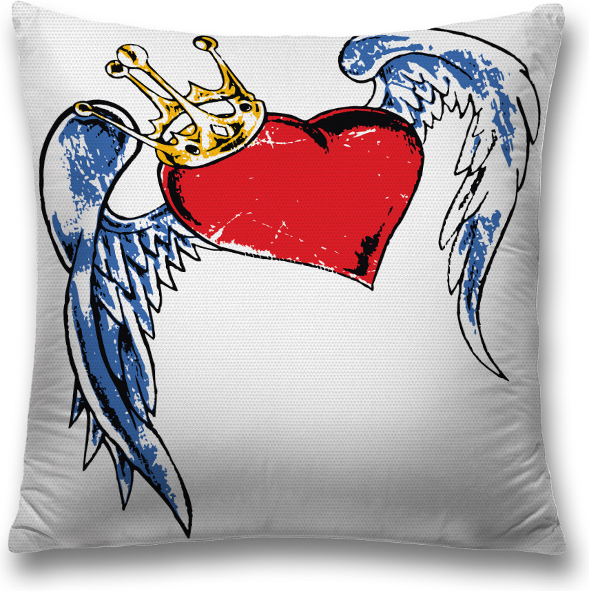 Наволочка декоративная «Крылатое сердце» | JoyArty