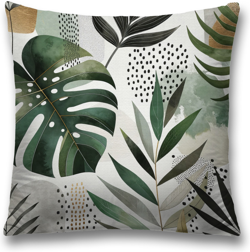 Наволочка декоративная «Листья акварелью» | JoyArty