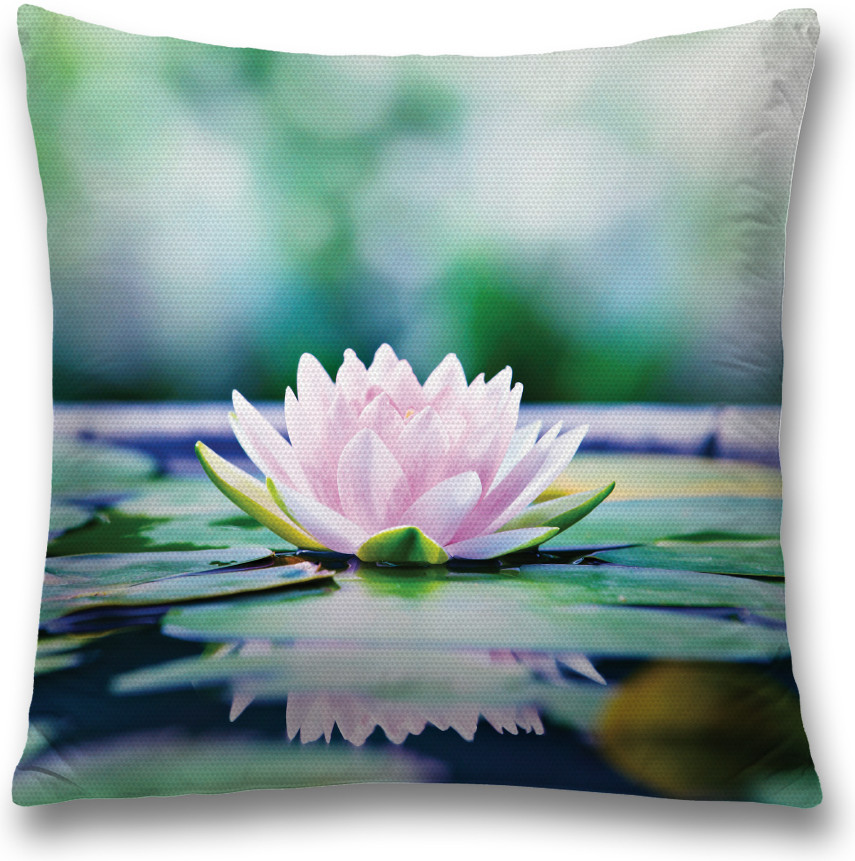 Наволочка декоративная «Лотос на воде» | JoyArty