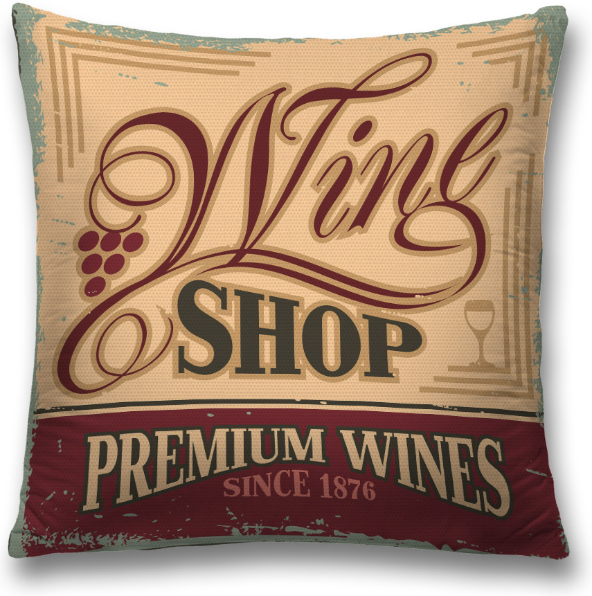 Наволочка декоративная «Магазин вина» | JoyArty