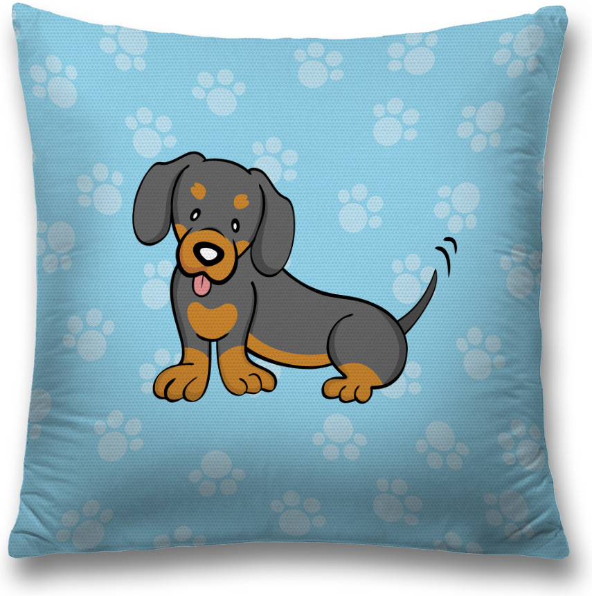 Наволочка декоративная «Молодая такса» | JoyArty