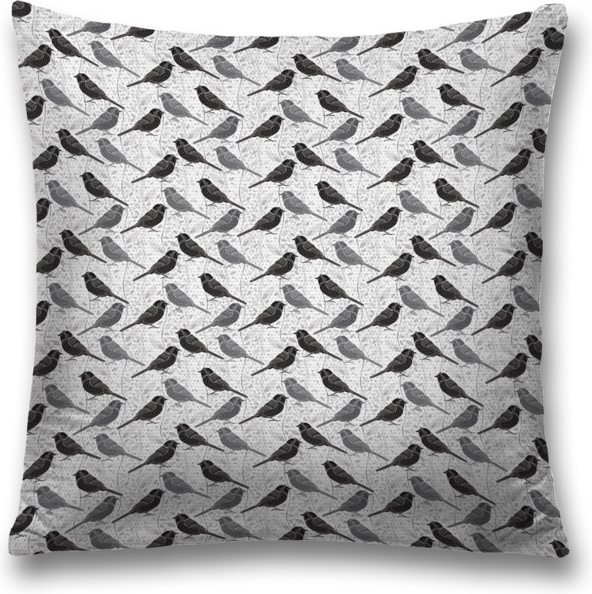 Наволочка декоративная «Монохромные птицы» | JoyArty