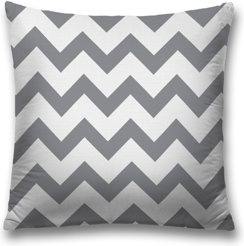 Наволочка декоративная «Монохромный зигзаг» | JoyArty