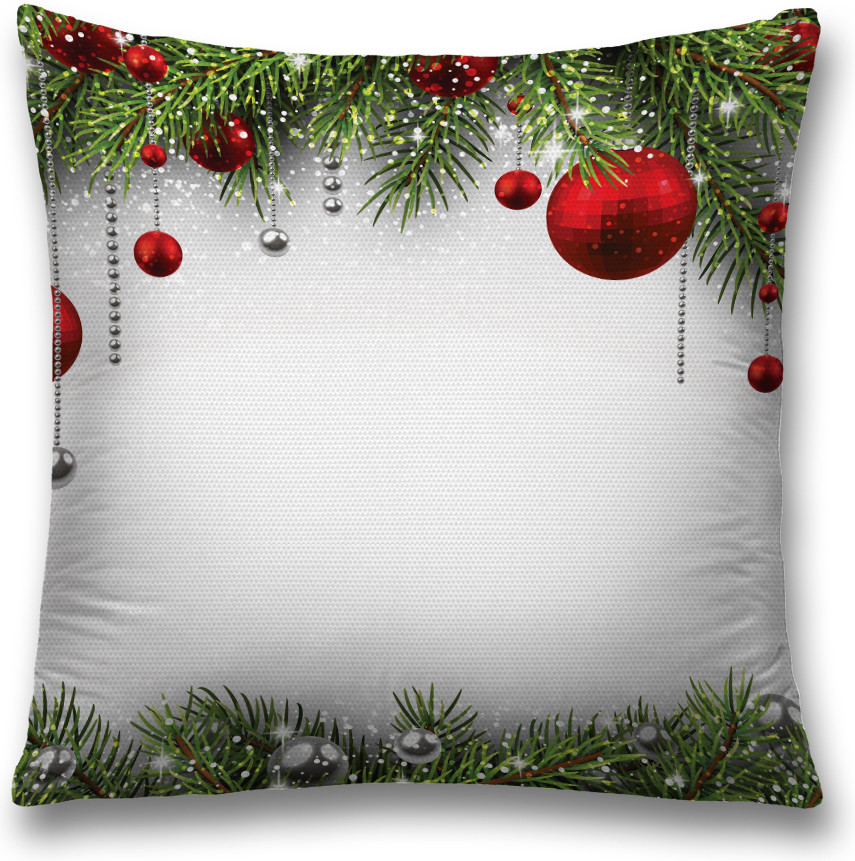 Наволочка декоративная «Нарядные еловые лапы» | JoyArty