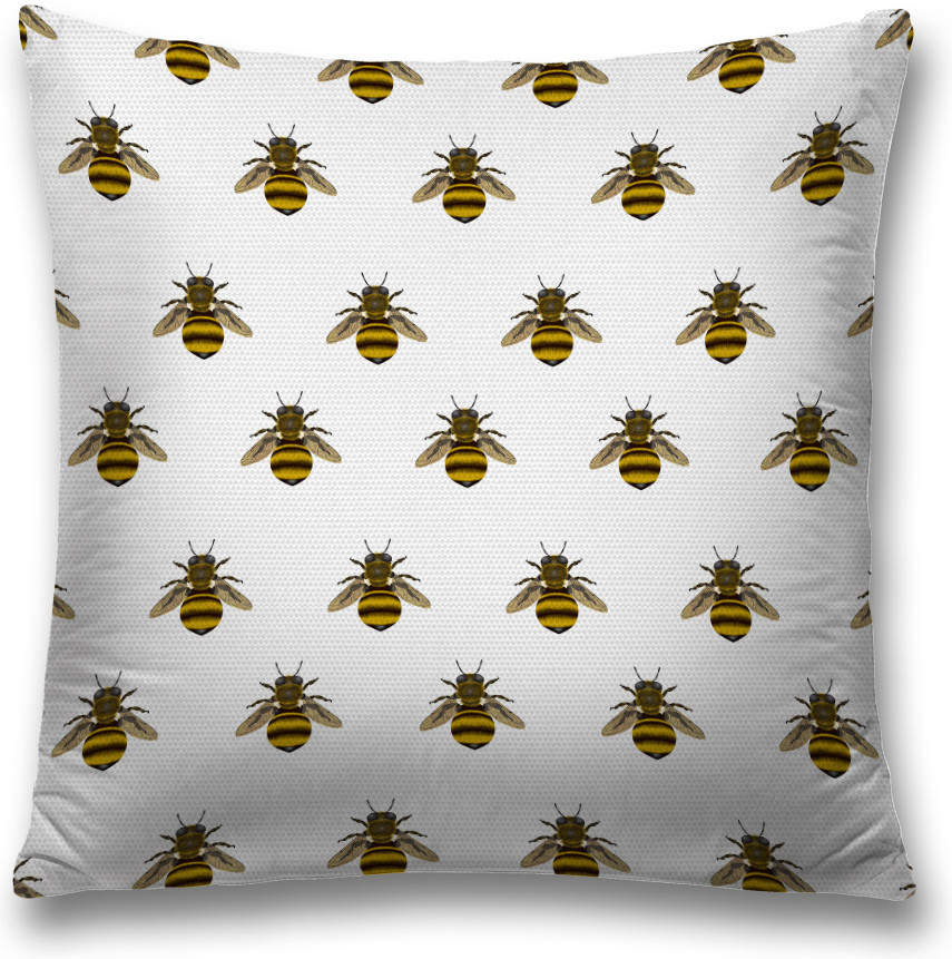 Наволочка декоративная «Нашествие пчел» | JoyArty