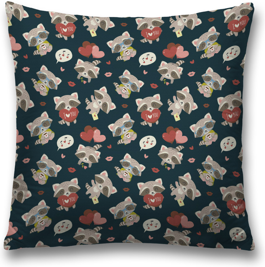 Наволочка декоративная «Нежные еноты» | JoyArty