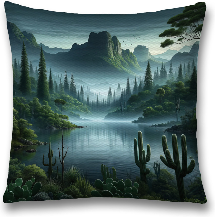 Наволочка декоративная «Реликтовый лес» | JoyArty