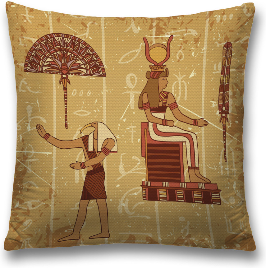 Наволочка декоративная «Рисунки в гробнице» | JoyArty