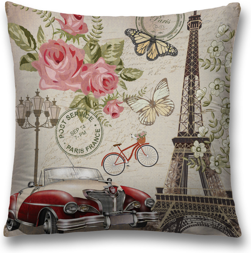 Наволочка декоративная «Романтика Парижа» | JoyArty