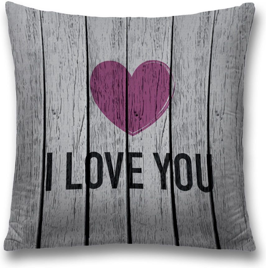 Наволочка декоративная «Сердце на деревянном фоне» | JoyArty
