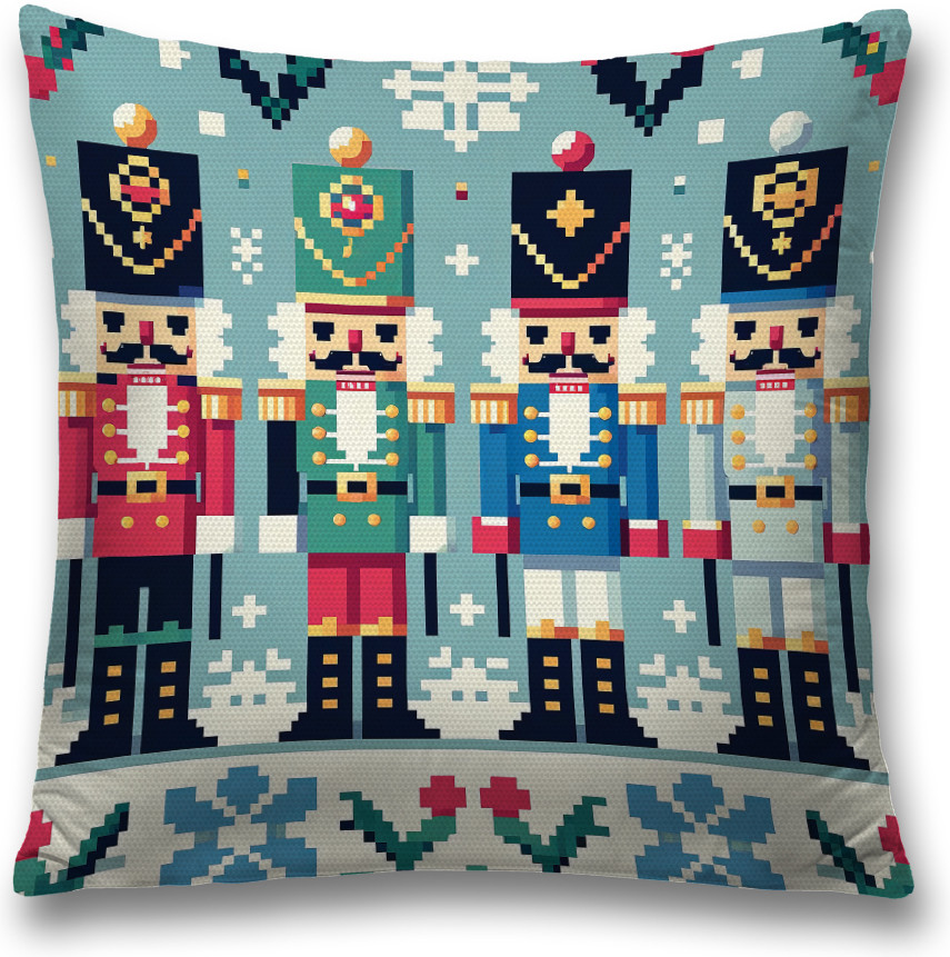 Наволочка декоративная «Строй щелкунчиков» | JoyArty