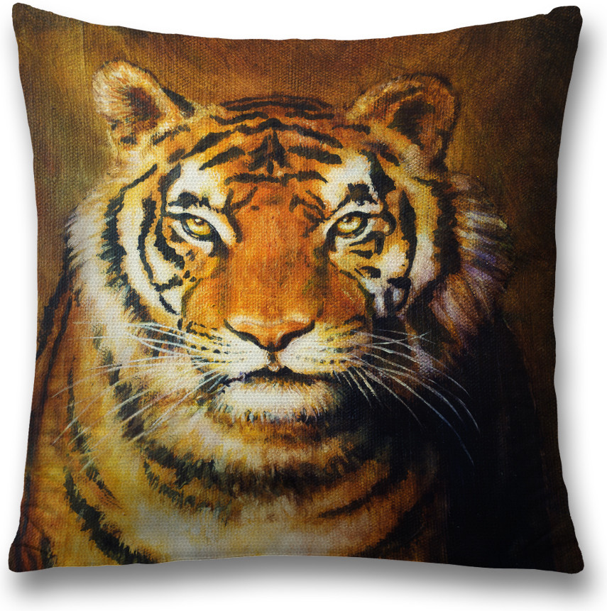 Наволочка декоративная «Тигриный взгляд» | JoyArty