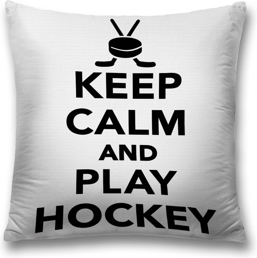 Наволочка декоративная «Успокойся и играй в хоккей» | JoyArty