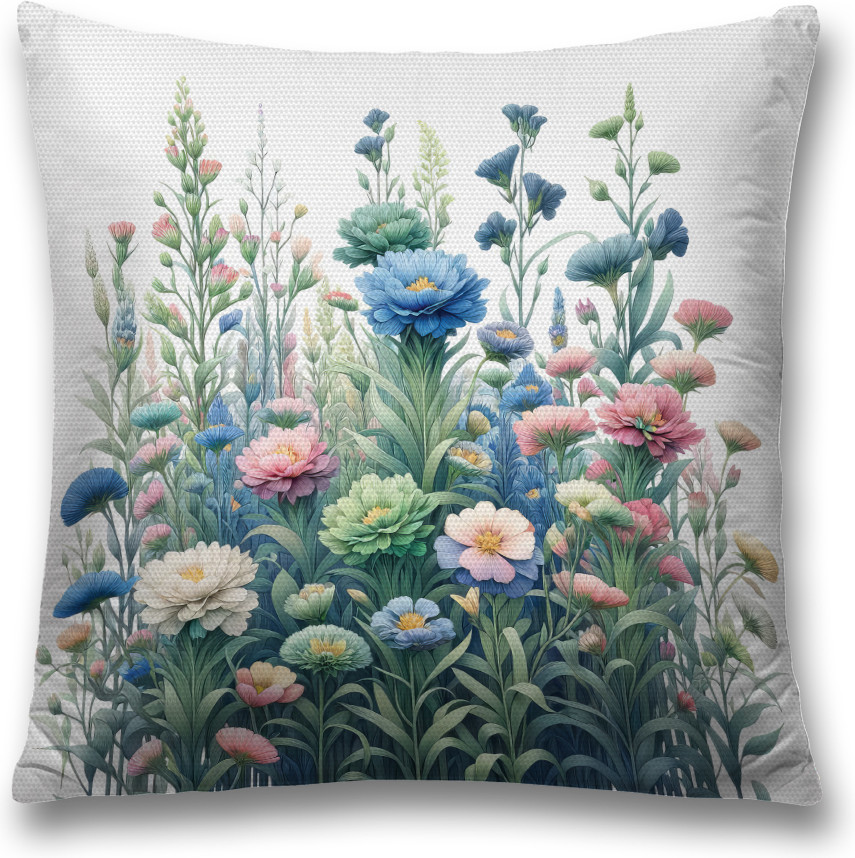 Наволочка декоративная «Цветочный куст» | JoyArty