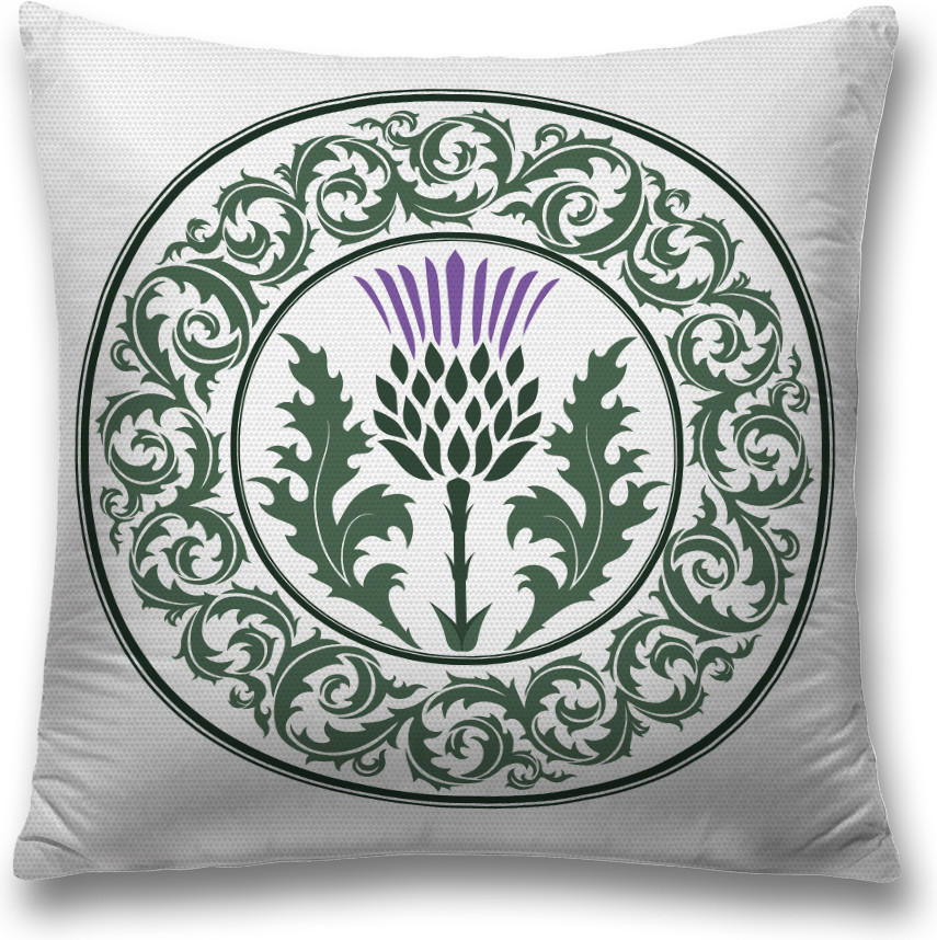 Наволочка декоративная «Шотландский чертополох» | JoyArty