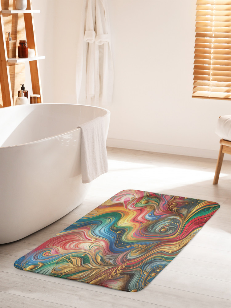 Коврик для ванной комнаты и туалета противоскользящий «Восточные мотивы» | JoyArty