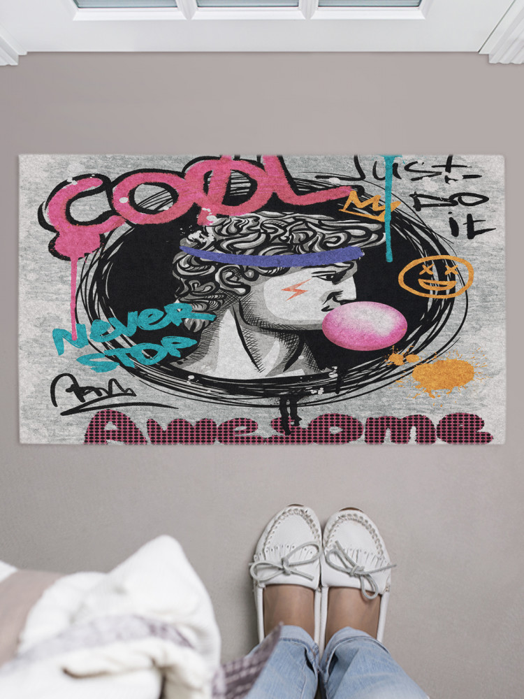 Коврик придверный «Граффити Давид» | JoyArty